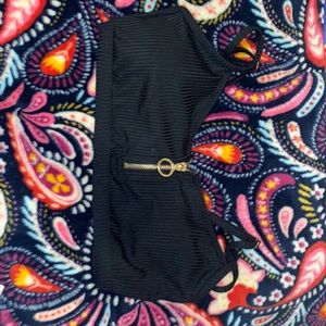 back with gold zipper  swim top